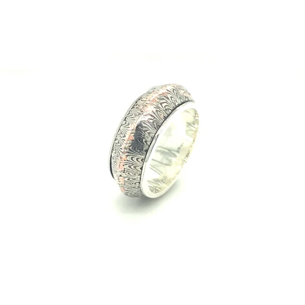 Greca Design Ring Mokume Gane – Unikat