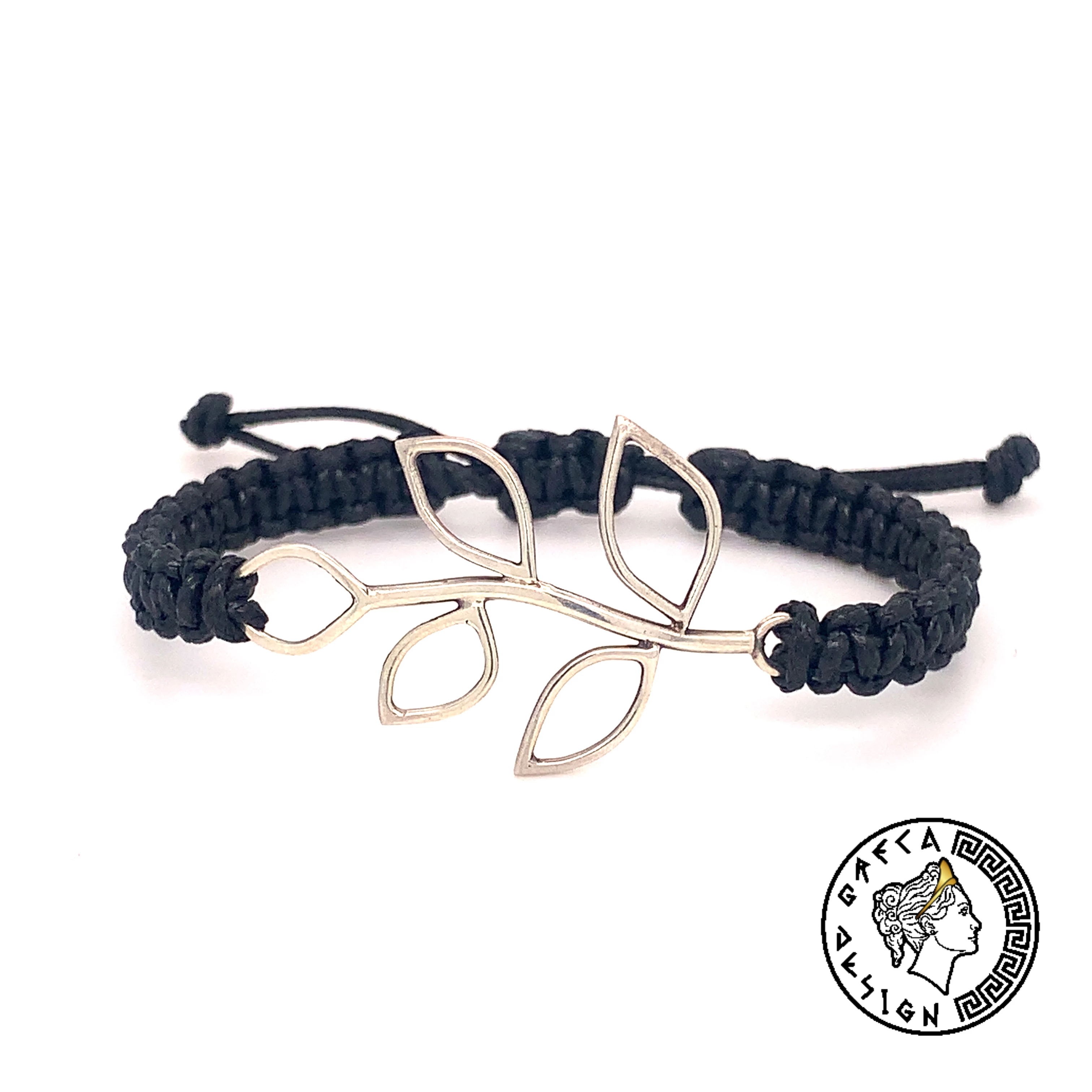 Greca Design Armband Blattmotiv – Makramee