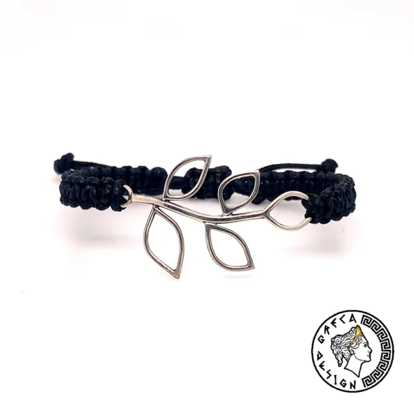 Greca Design Armband Blattmotiv – Makramee
