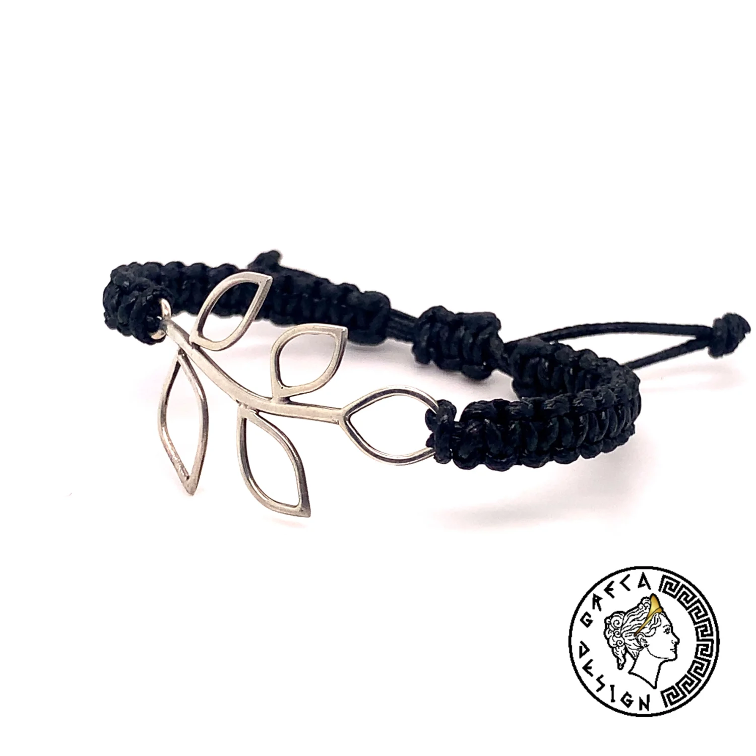 Greca Design Armband Blattmotiv – Makramee