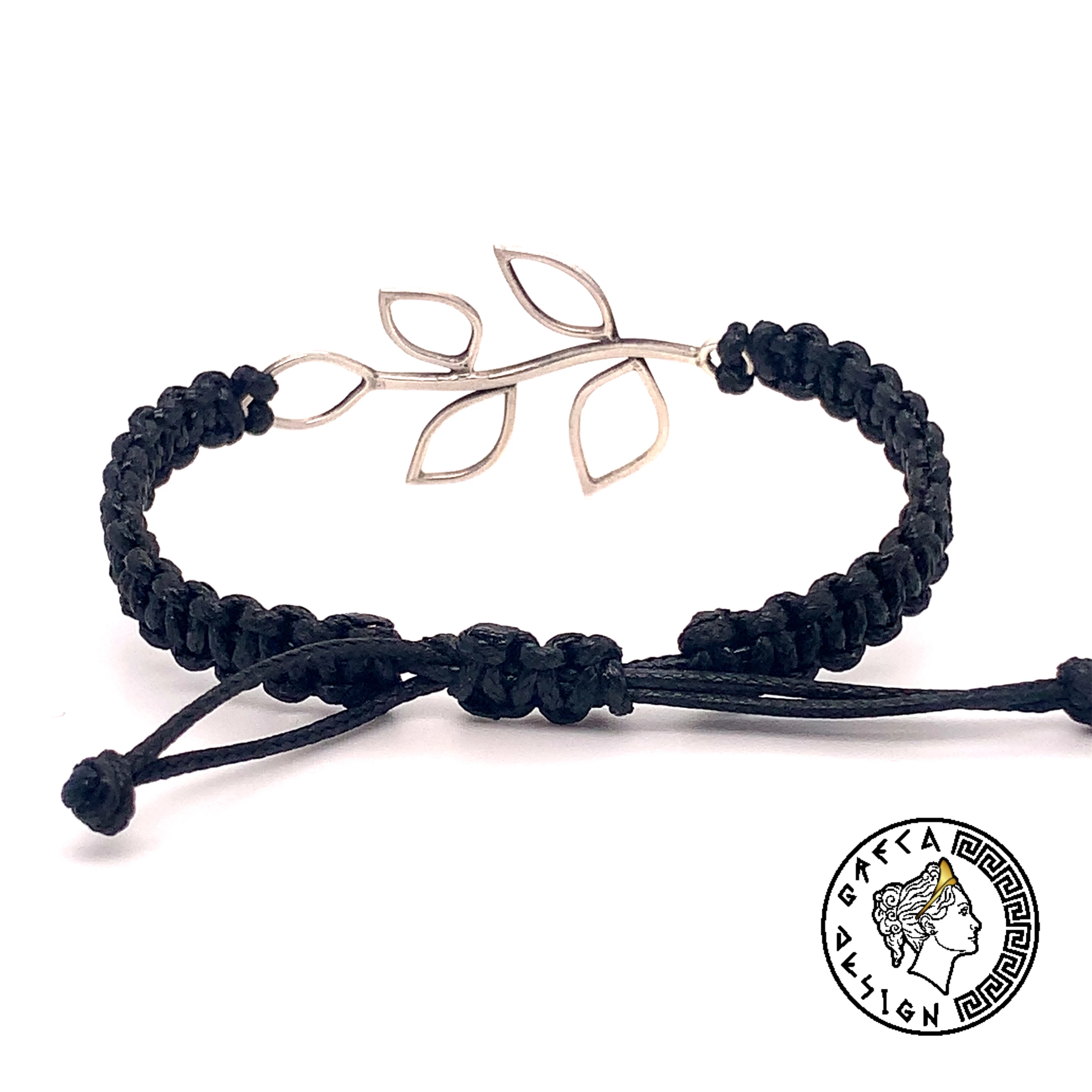 Greca Design Armband Blattmotiv – Makramee