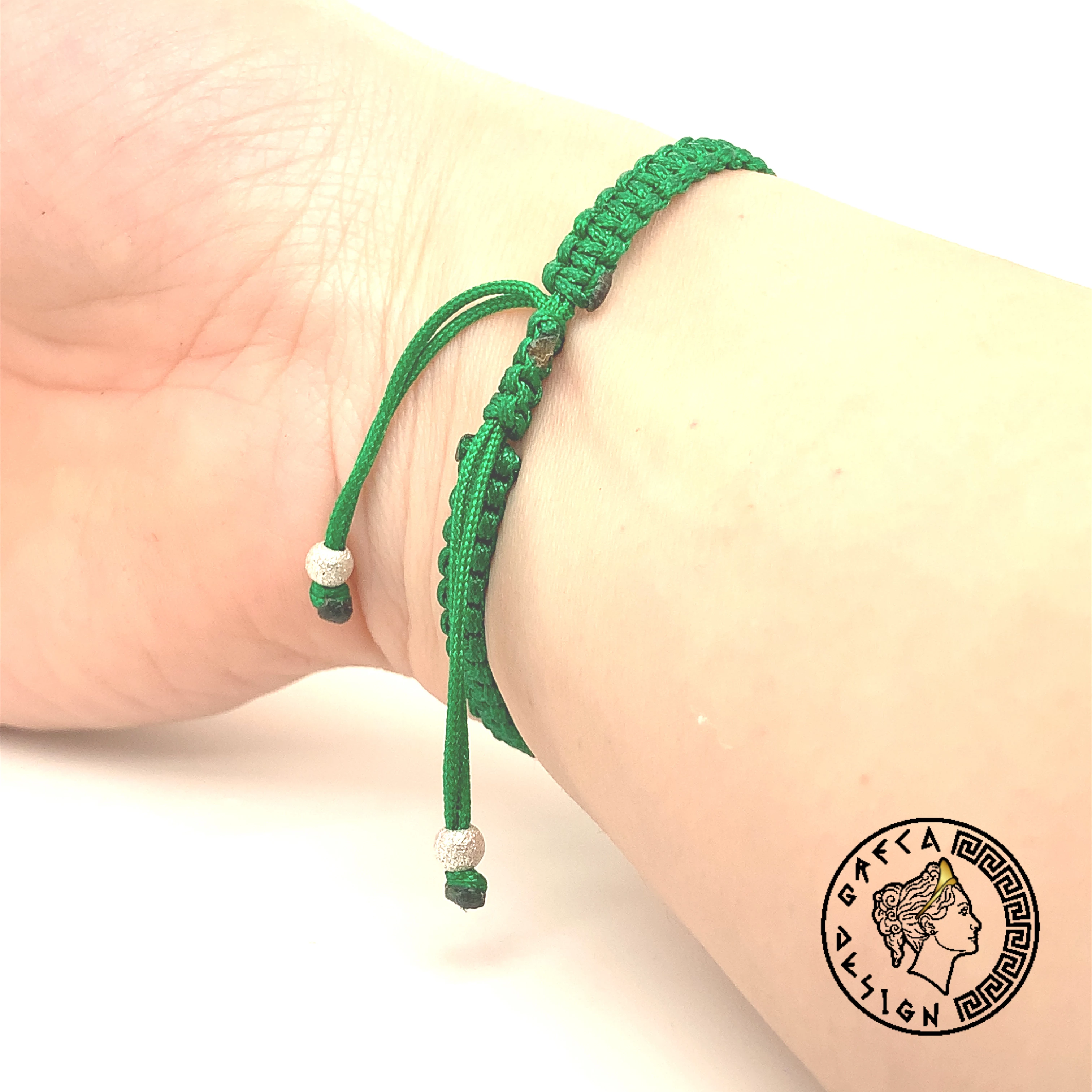 Greca Design Armband Kreis – Grün