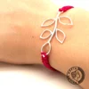 Greca Design Armband Blattmotiv – Pink
