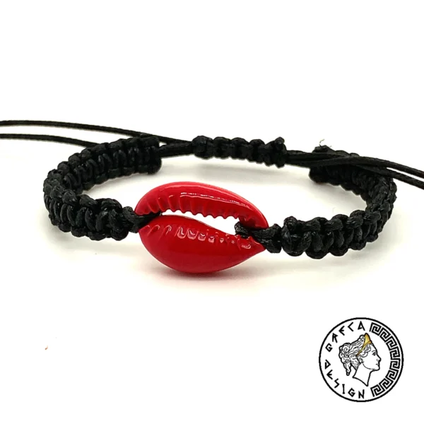 Greca Design Armband „Rote Muschel“