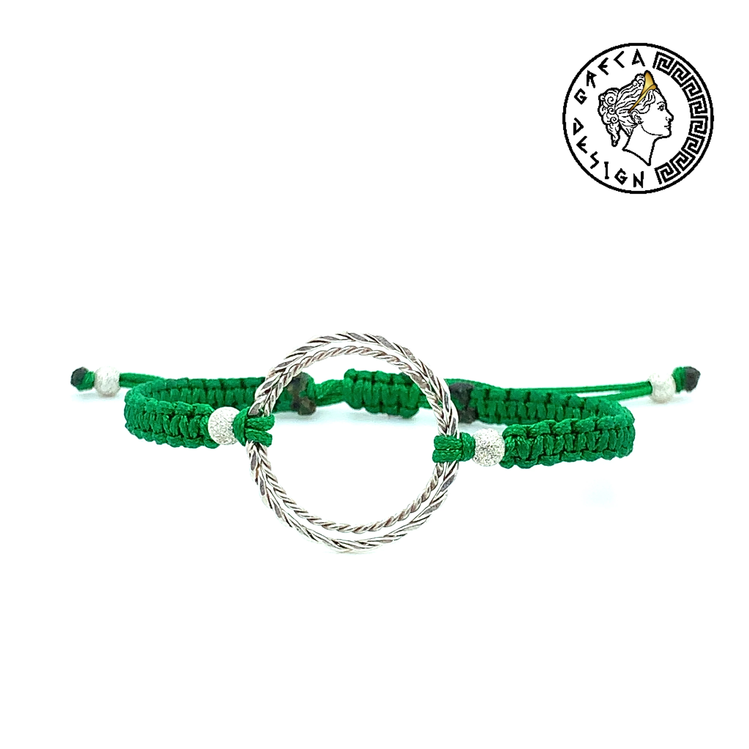 Greca Design Armband Kreis – Grün