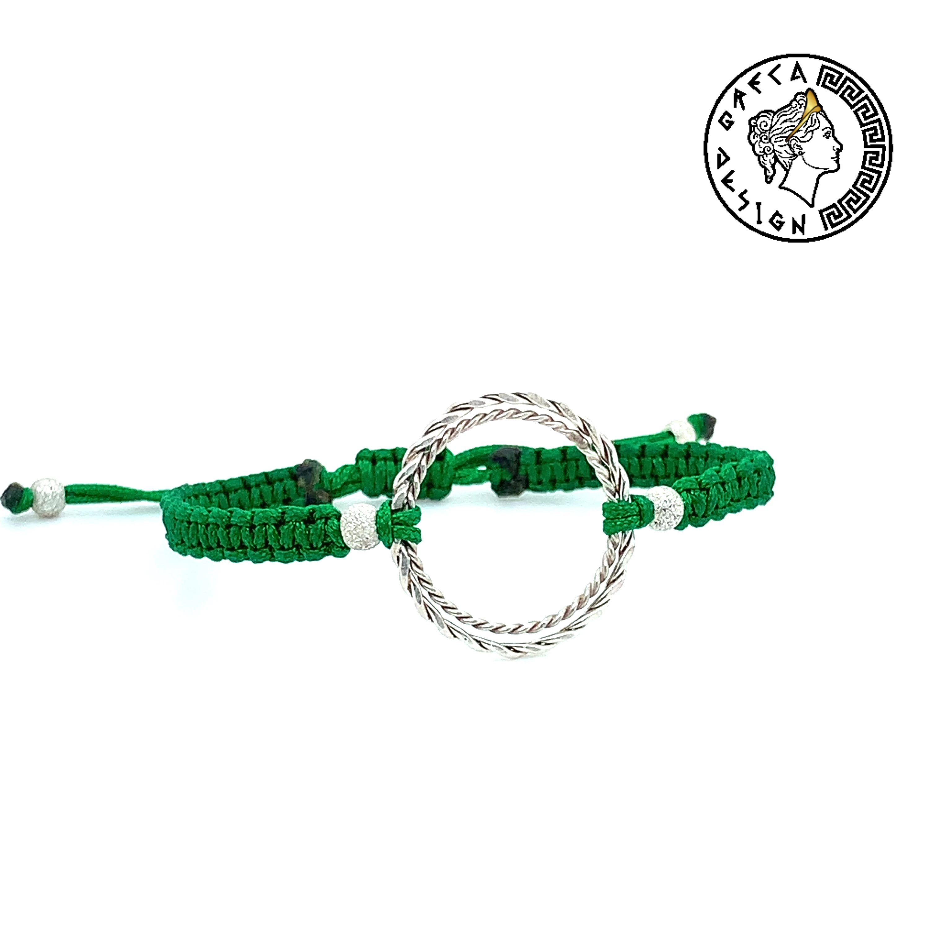 Greca Design Armband Kreis – Grün