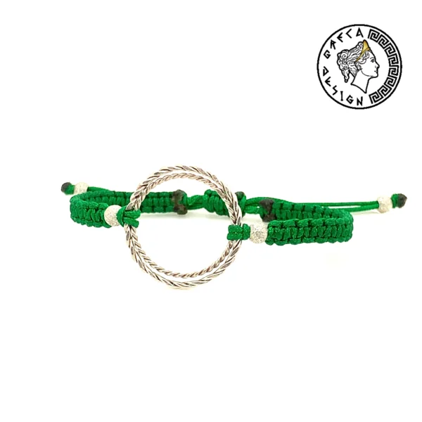 Greca Design Armband Kreis – Grün