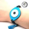 Greca Design Armband Auge Blau – Makramee
