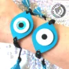 Greca Design Armband Auge Blau – Makramee