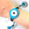 Greca Design Armband Auge Blau – Makramee