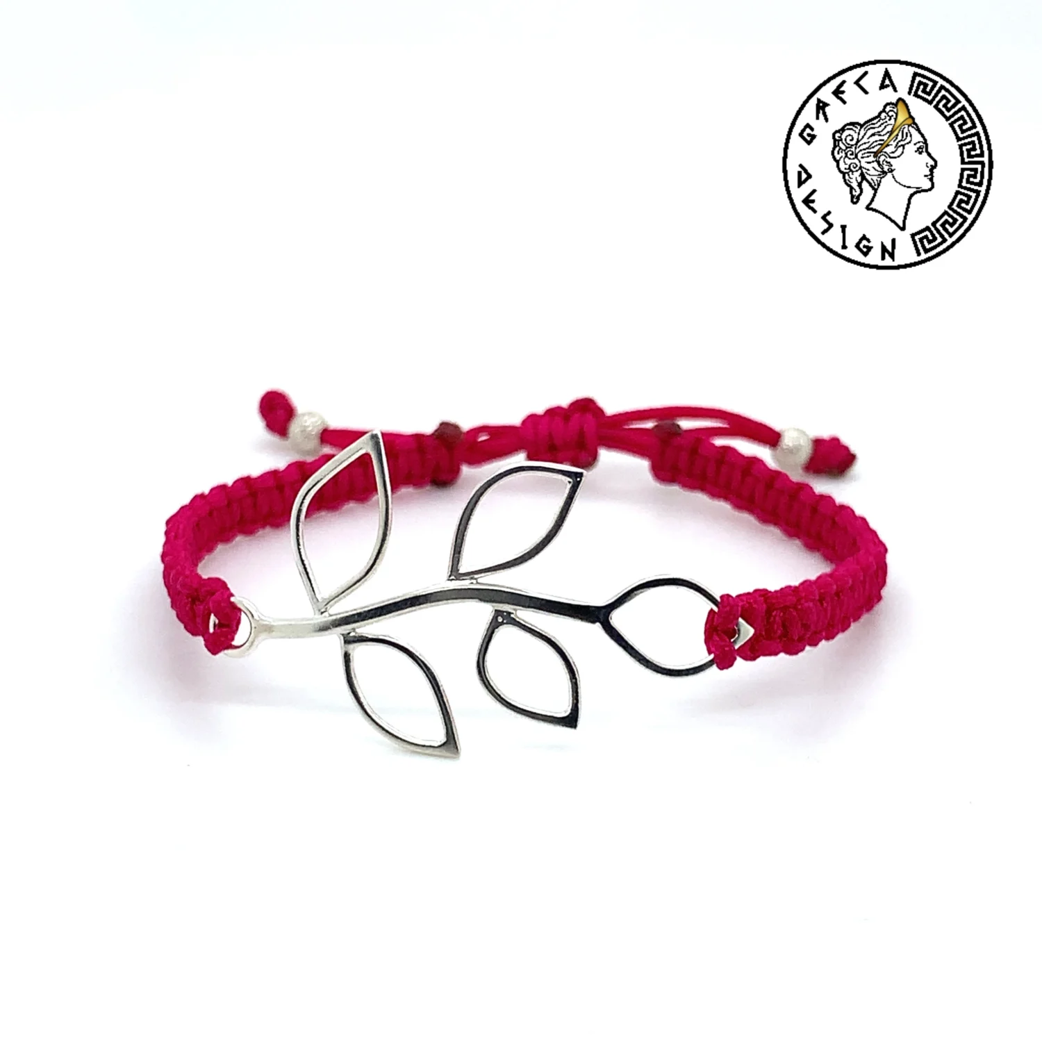 Greca Design Armband Blattmotiv – Pink