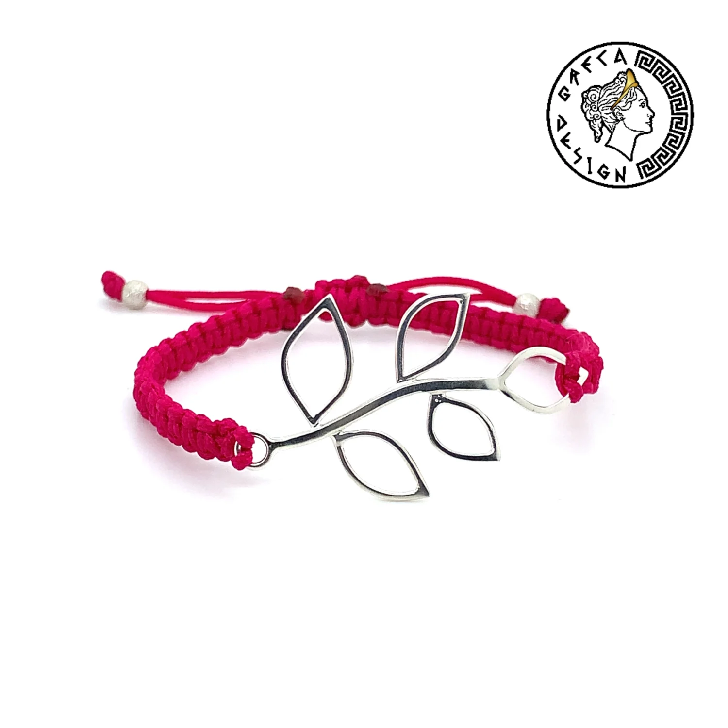 Greca Design Armband Blattmotiv – Pink