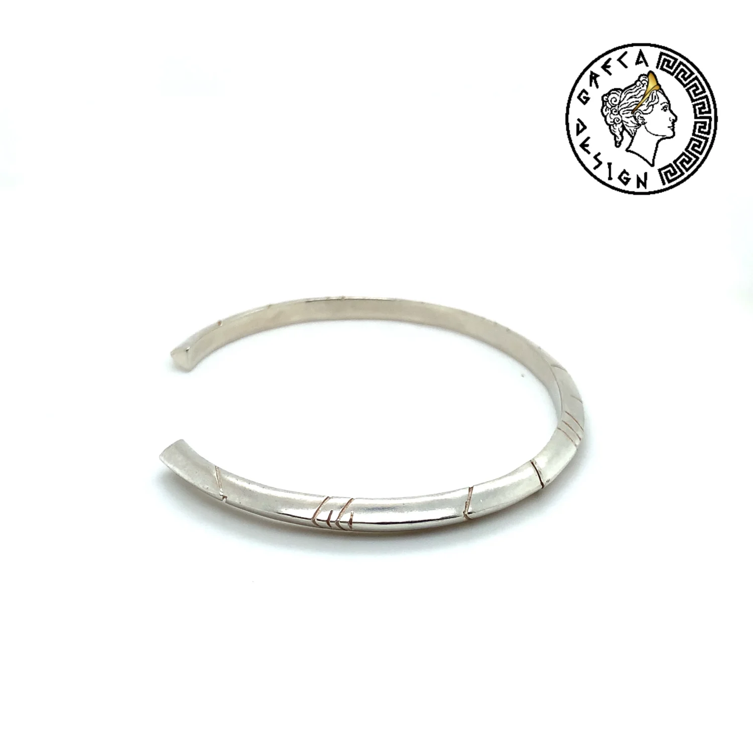 Greca Design Armreif mit Sägearbeit – Unikat