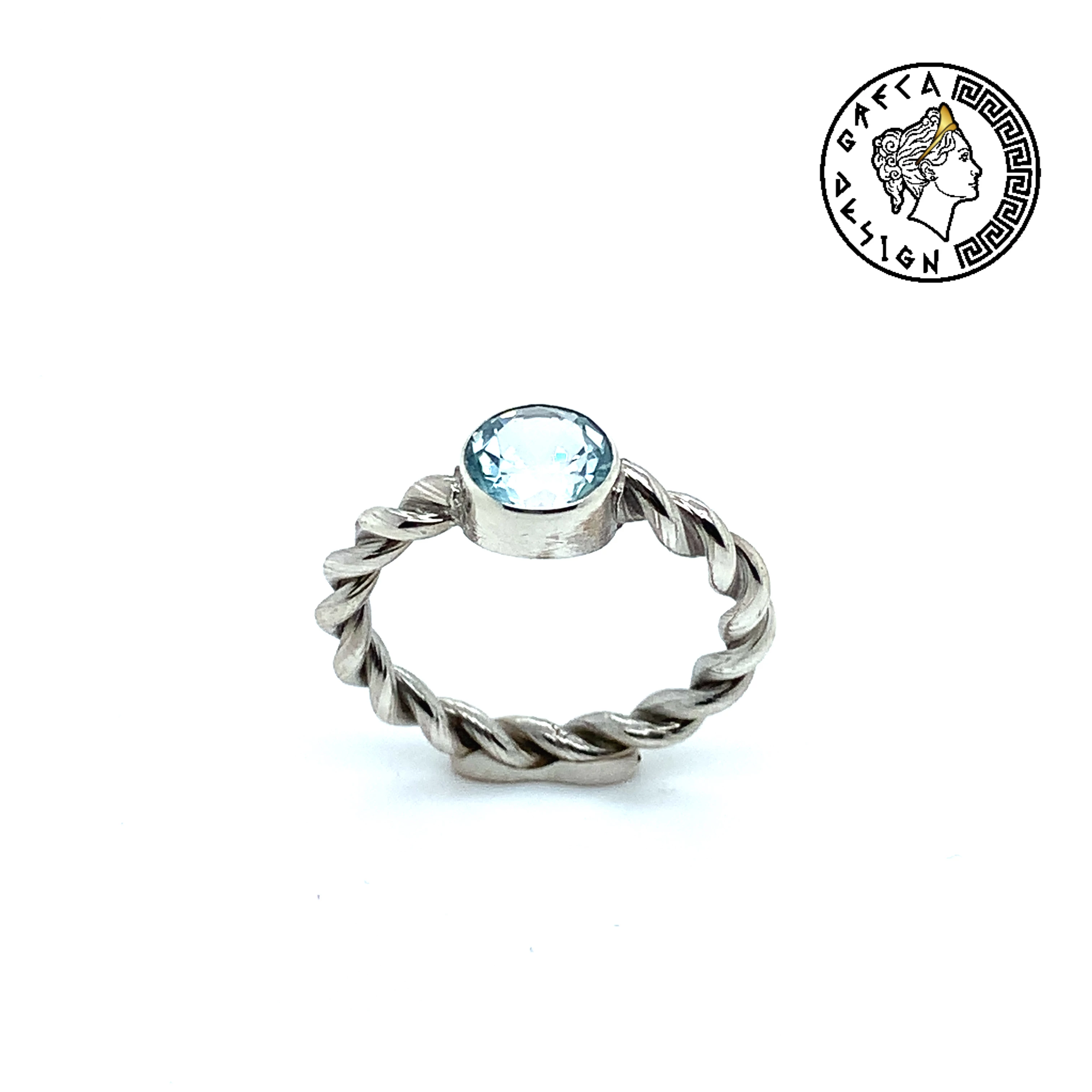 Greca Design Ring mit Zirkonia - Unikat