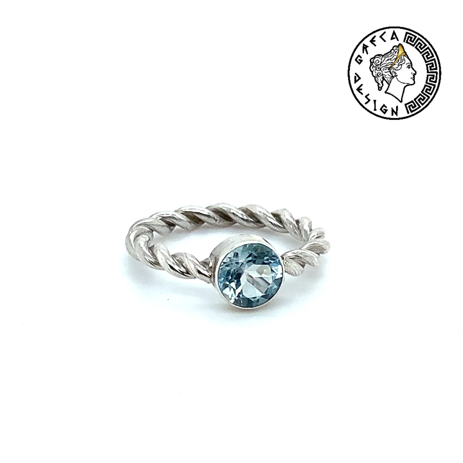 Greca Design Ring mit Zirkonia - Unikat