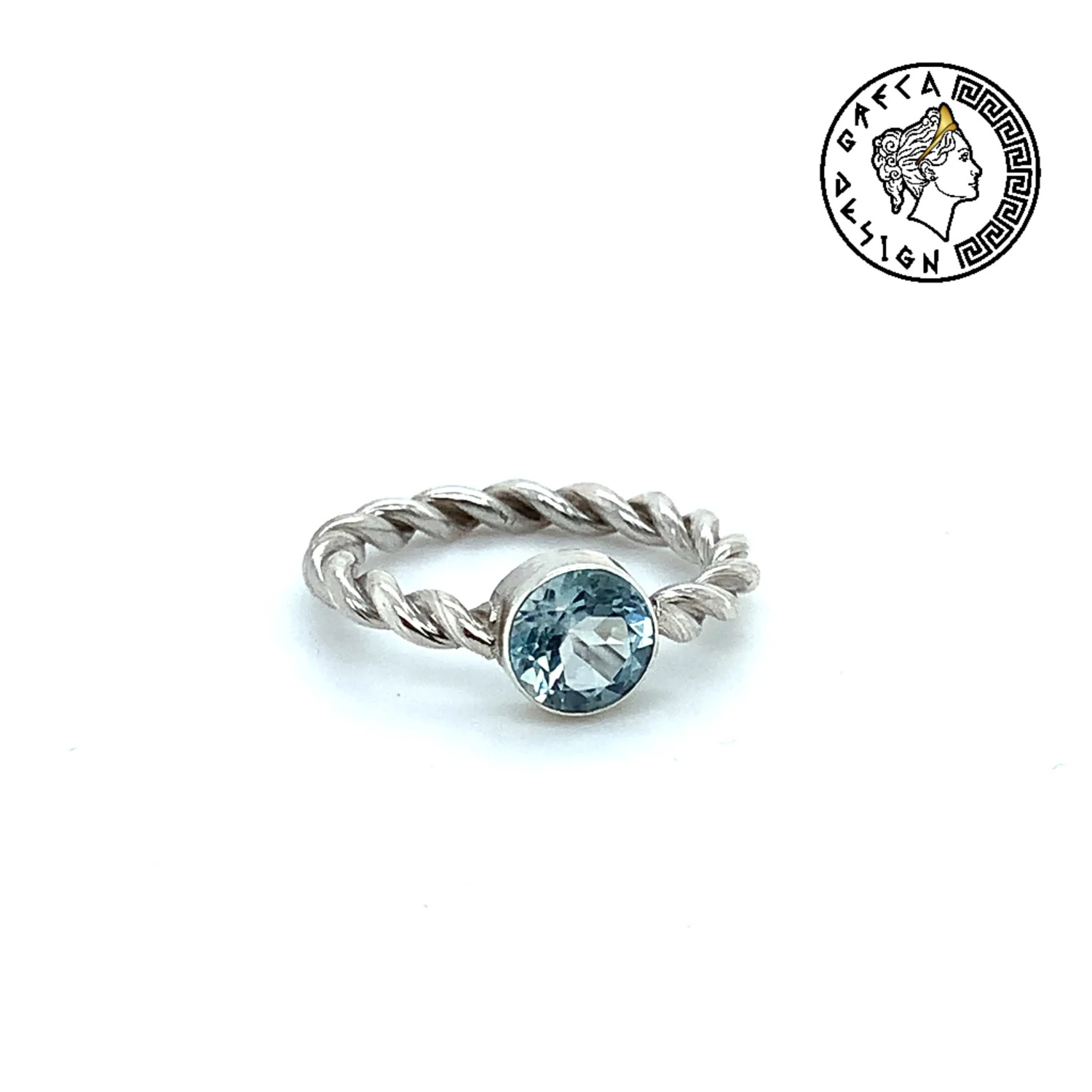 Greca Design Ring mit Zirkonia - Unikat