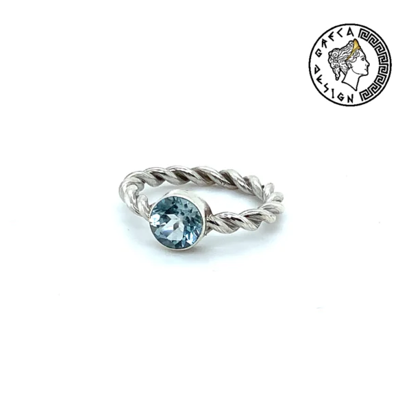 Greca Design Ring mit Zirkonia - Unikat