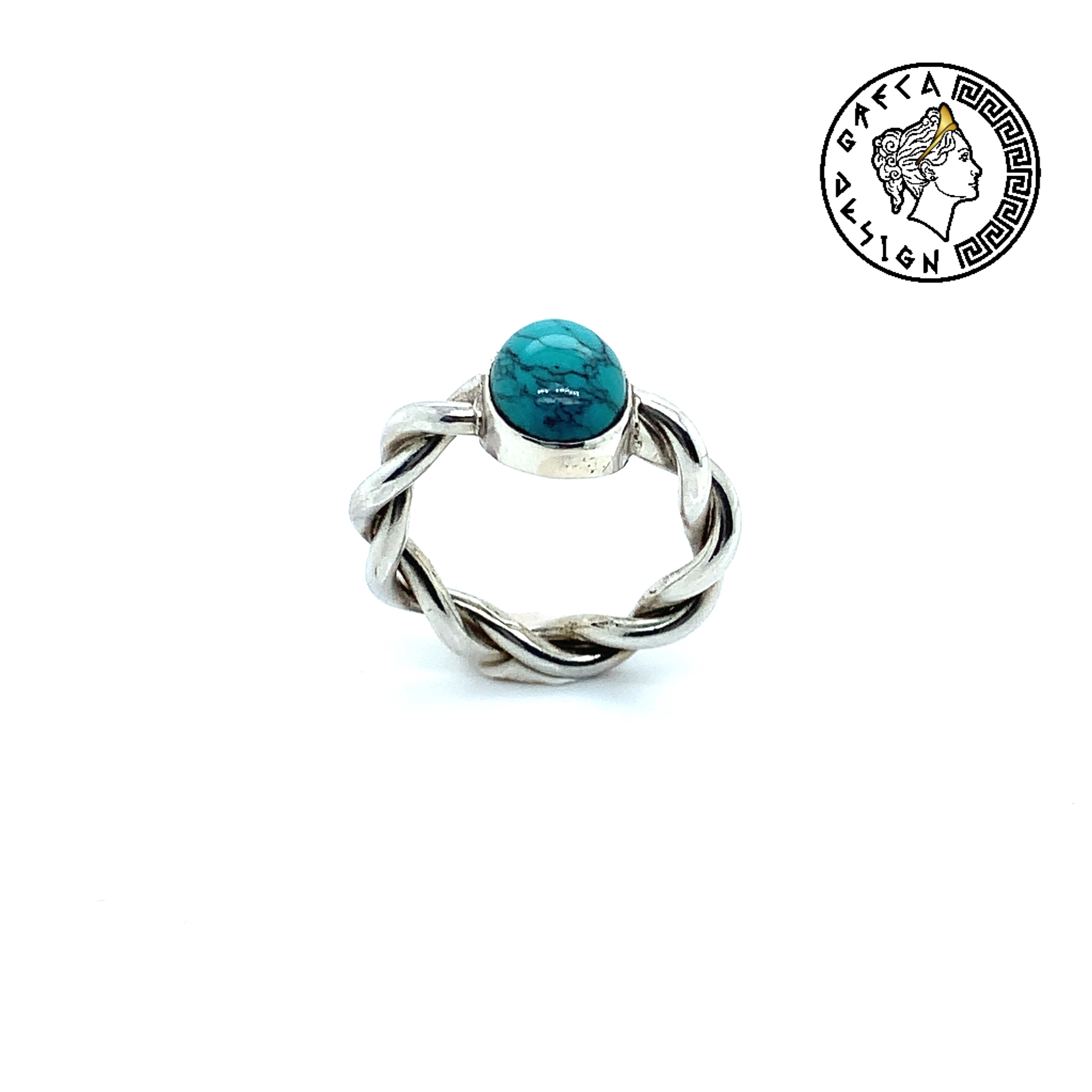 Greca Design Ring Türkis – Unikat