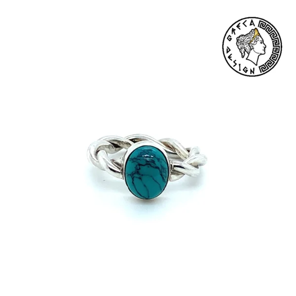 Greca Design Ring Türkis – Unikat