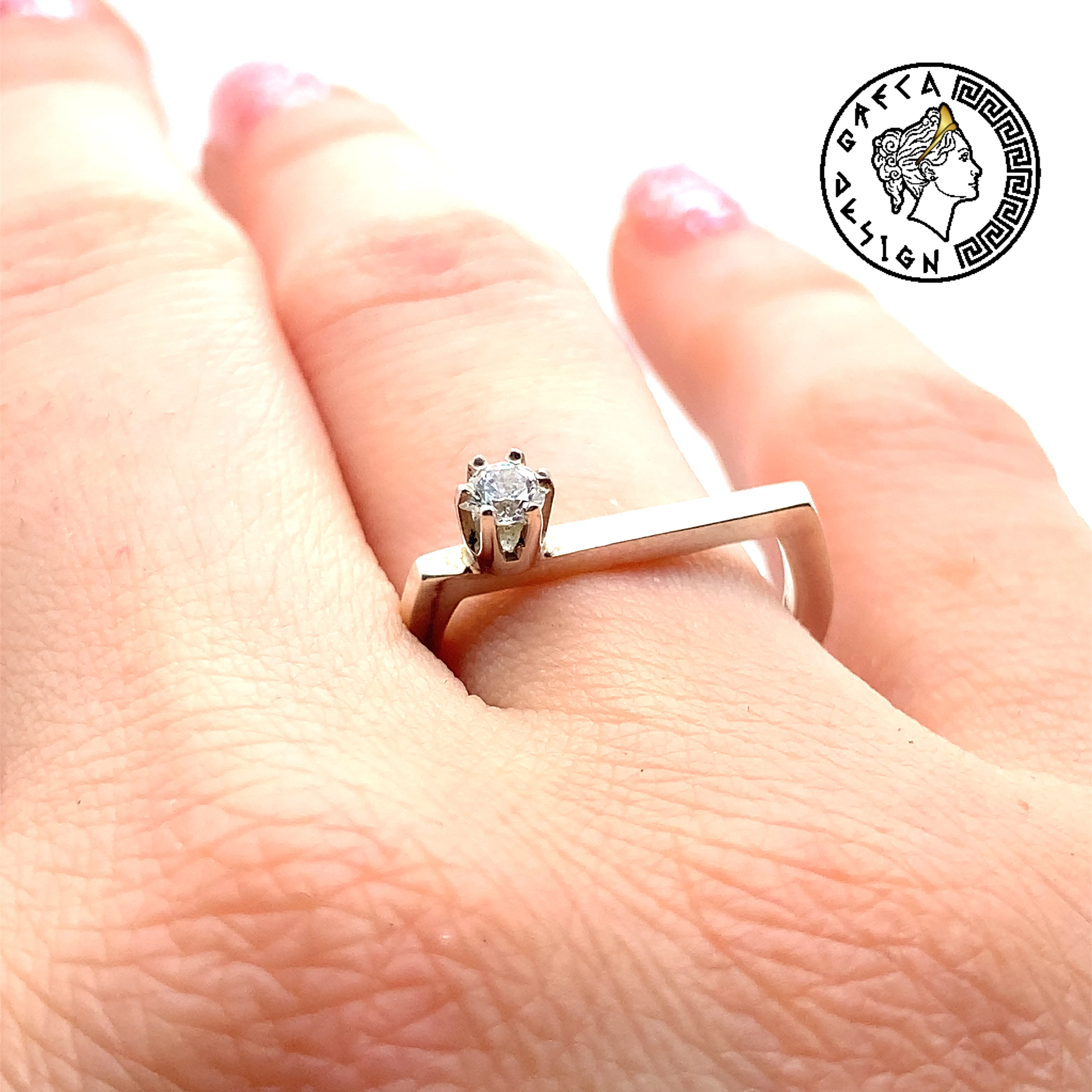 Greca Design Ring Zirkonia – Unikat