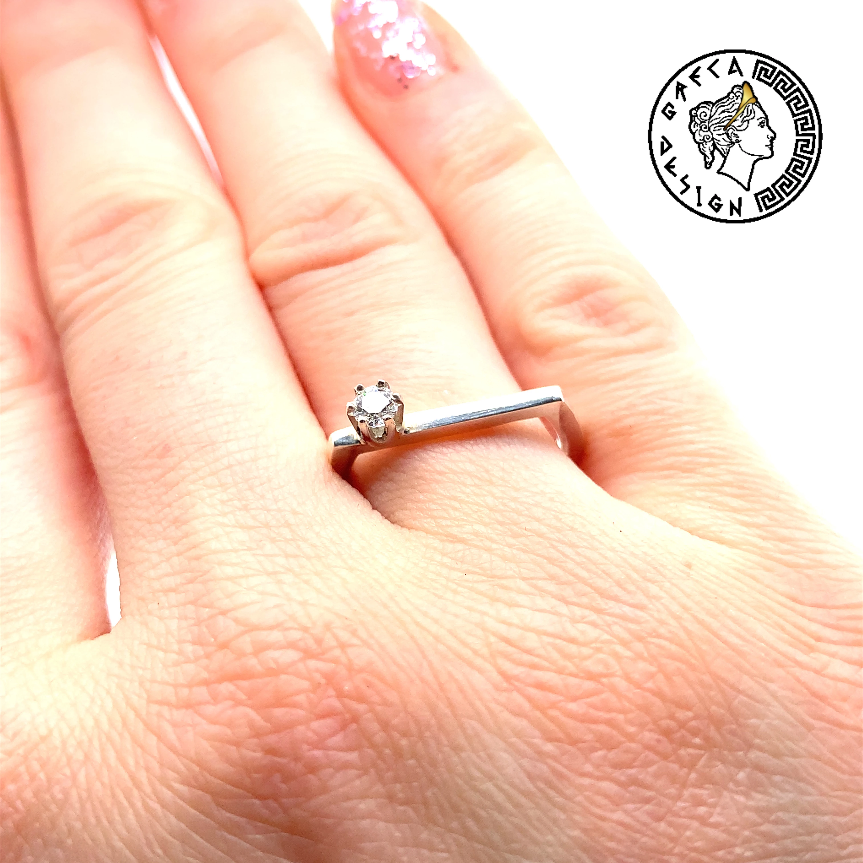 Greca Design Ring Zirkonia – Unikat
