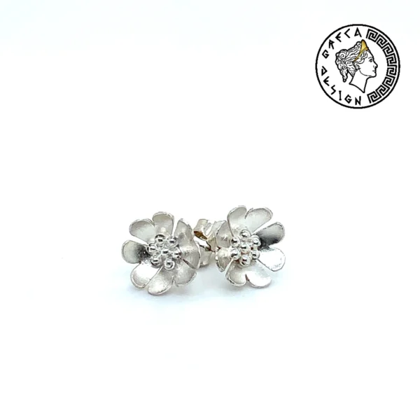 SilberSilber-Ohrstecker Blume – handgefertigt aus 925er Sterlingsilber
