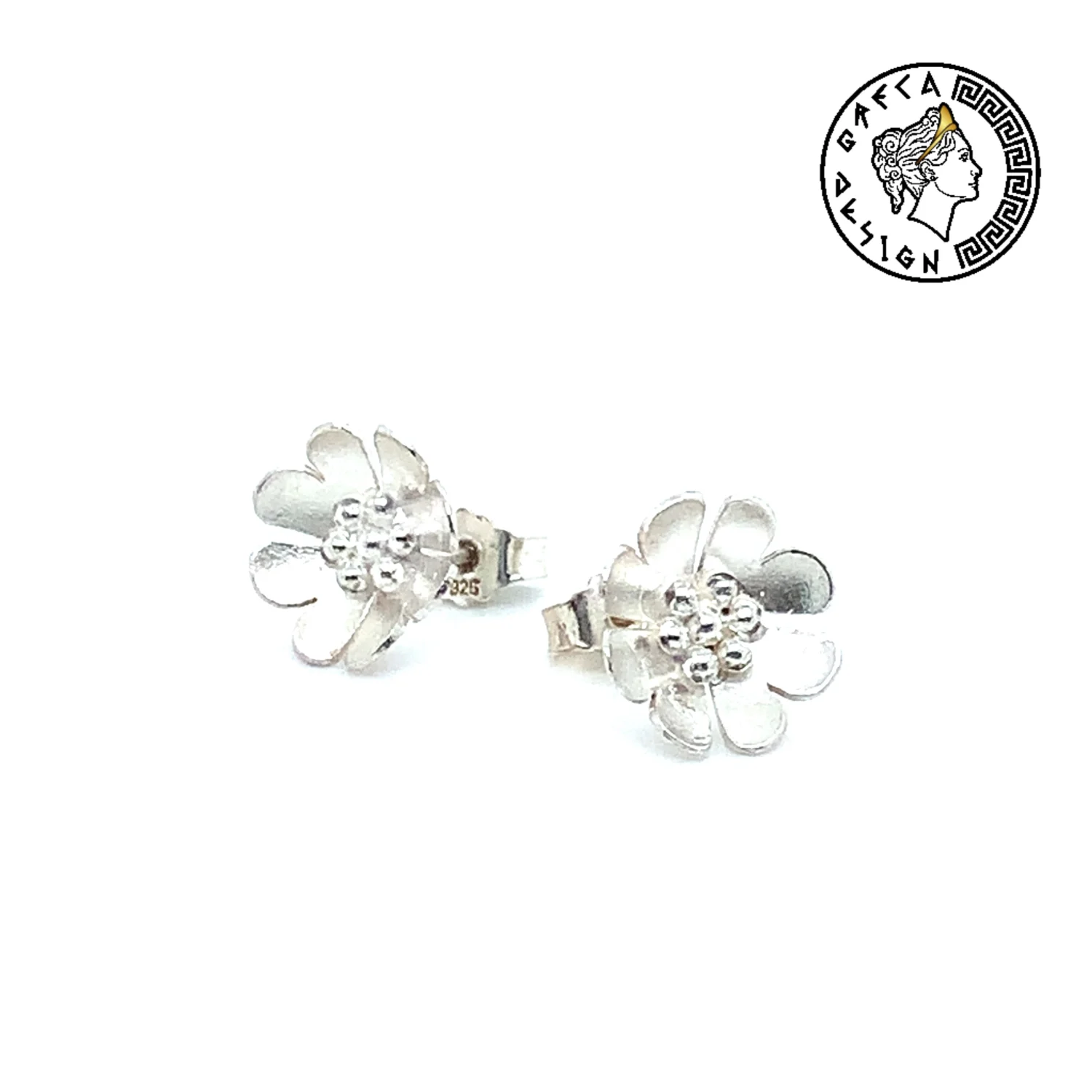 SilberSilber-Ohrstecker Blume – handgefertigt aus 925er Sterlingsilber