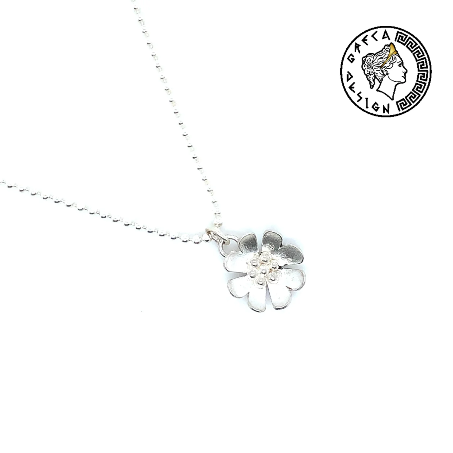 Silber-Anhänger Blume – handgefertigt aus 925er Sterlingsilber