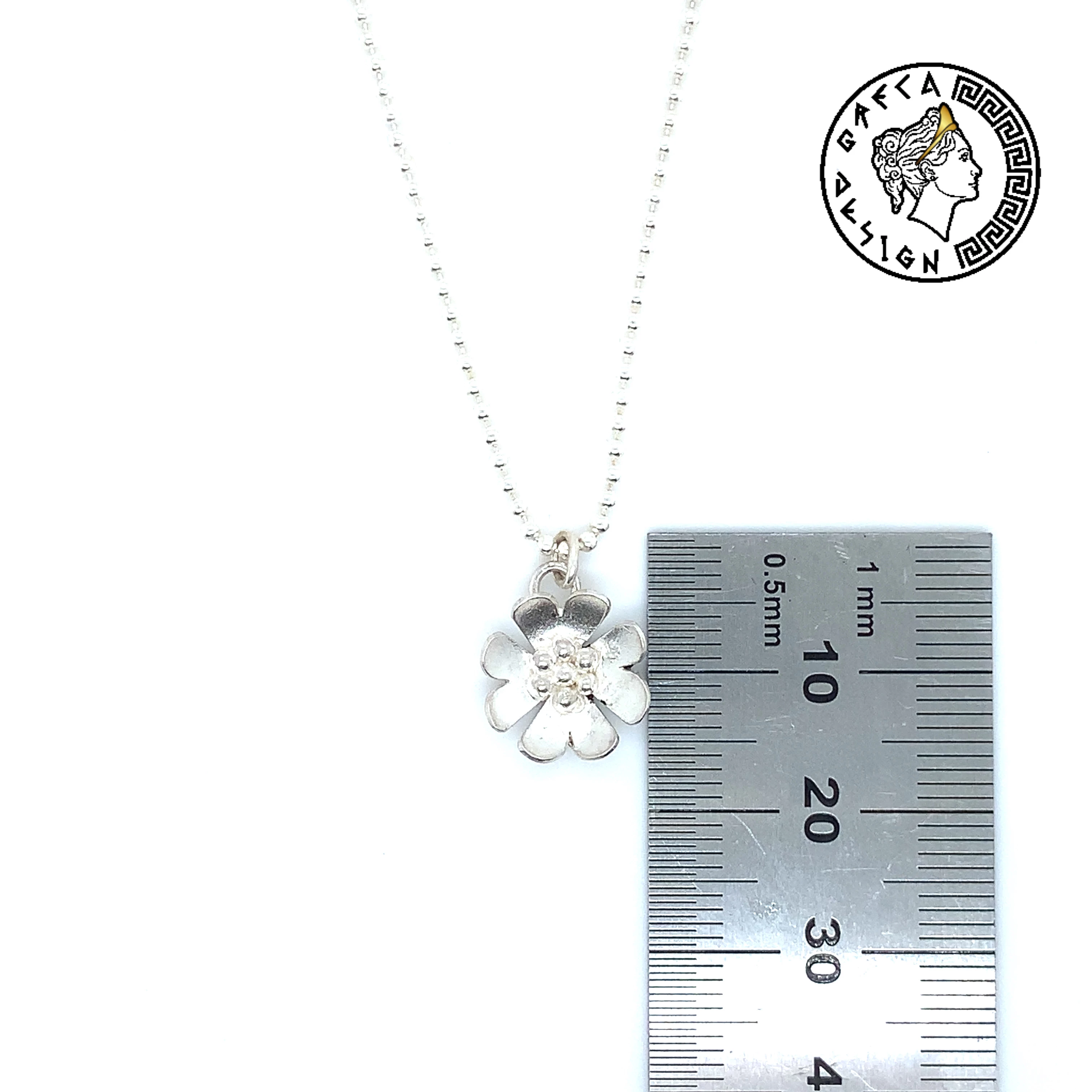 Silber-Anhänger Blume – handgefertigt aus 925er Sterlingsilber